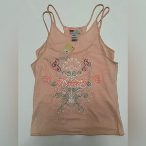 Diesel Kids Children's Girls Tan Top Shirt Size XL Terossi  Spaghetti Straps
